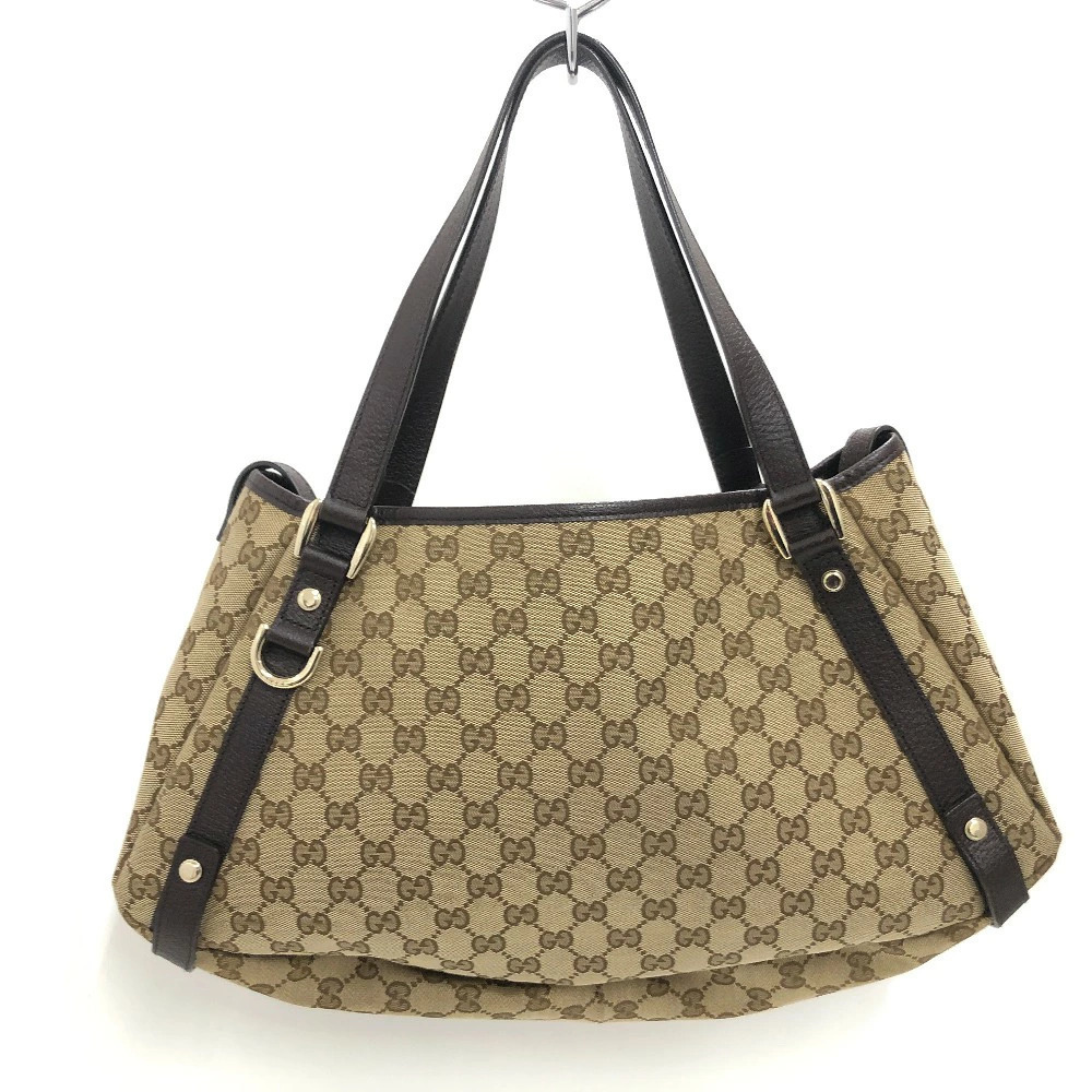 Gucci GG Canvas Abbey Tote Bag Brown